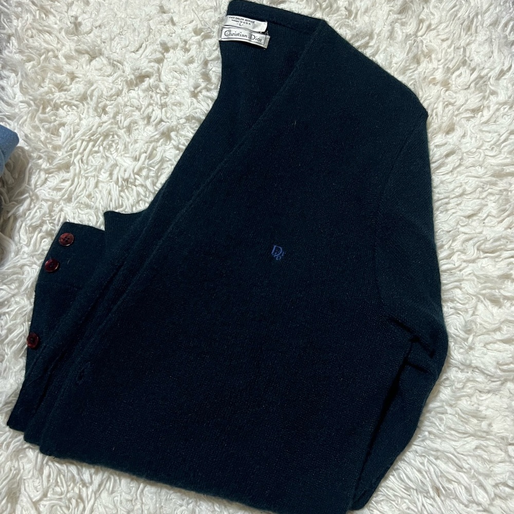 Vintage Christian Dior Black Cardigan